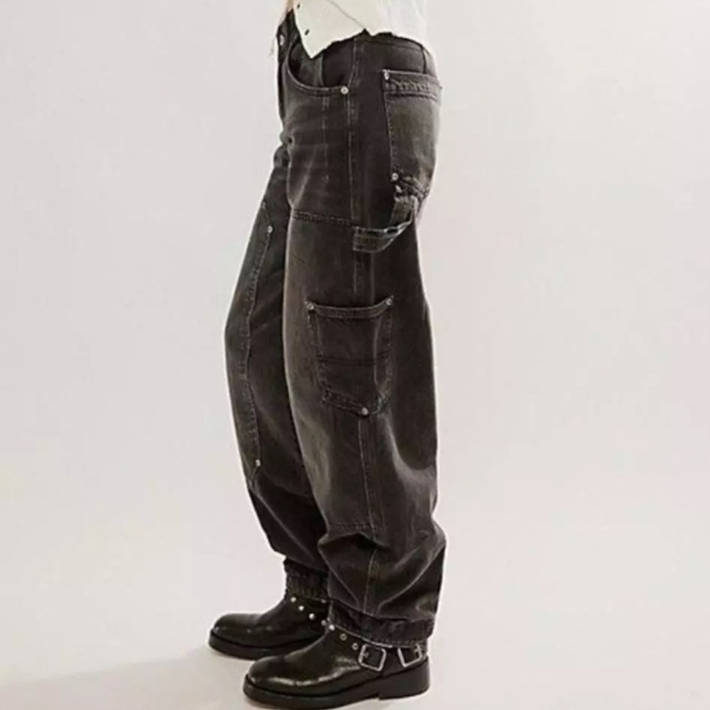 Free People We The Free Loren High Rise Carpenter Barrel Jeans Size 28 NWT - Picture 4 of 15